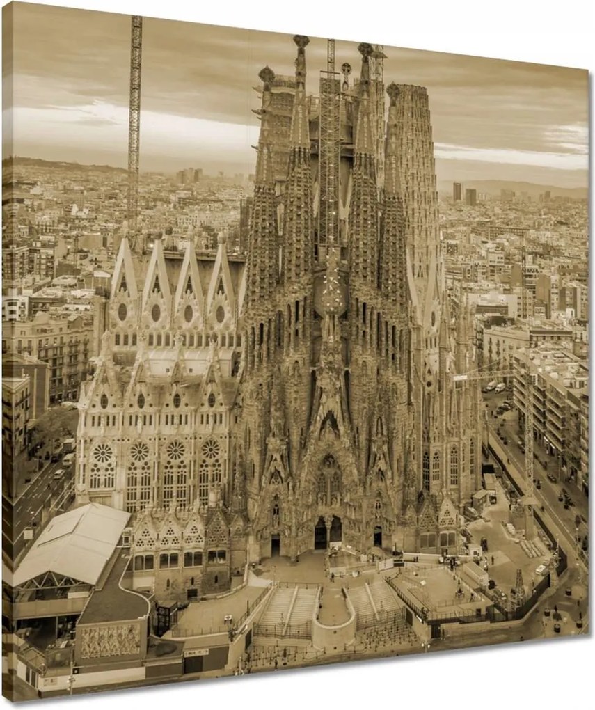 Vászonkép 50x50 Napsütéses nap Barcelona