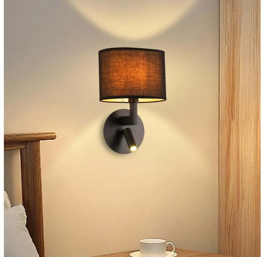 Brilagi - DAYA LED fali lámpa 1xE14/40W/230V + LED/3W fekete