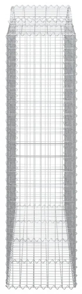 3 db íves horganyzott vas gabion kosár 200x50x180/200 cm
