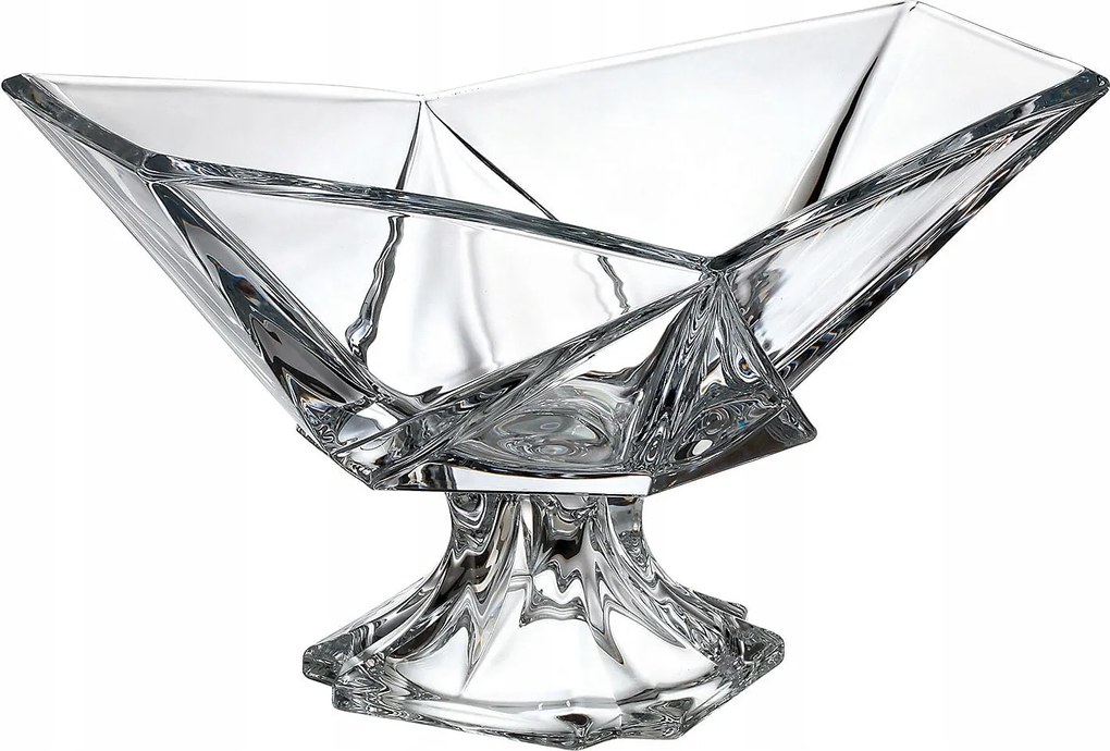 Bohemia Origami Saláta tálaló Üveg snack tál 33,5 cm