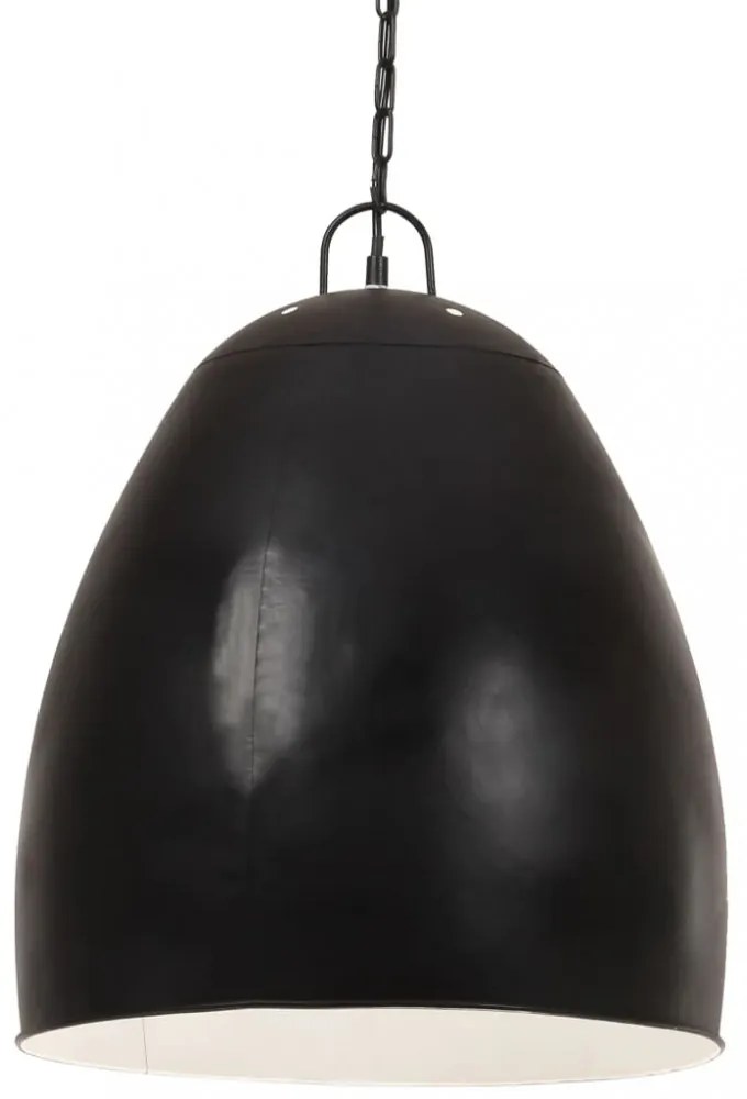 kerek fekete ipari függőlámpa 25 W 42 cm E27