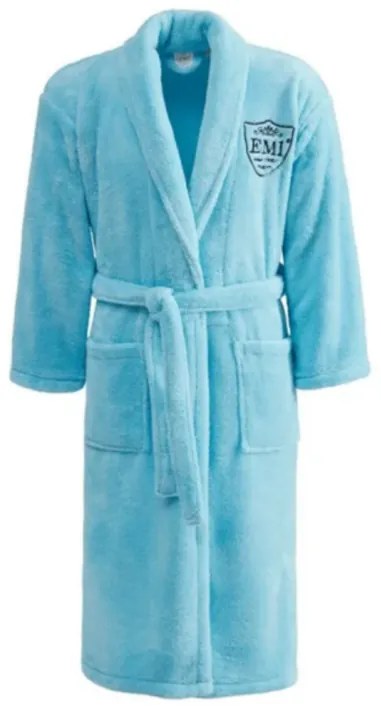 EMI mikroszálas kék fürdőköpeny, L