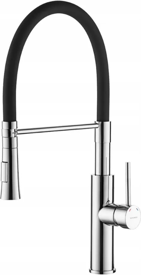 Konyhai Csaptelep 2 Funkciós Gumi Kifolyócső Króm