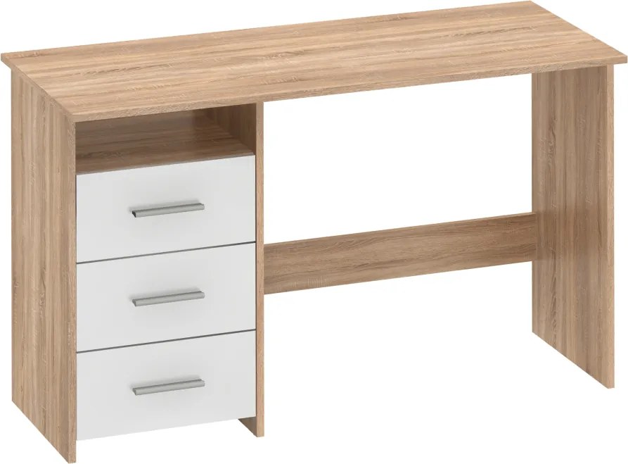 Számítógépasztal, sonoma tölgyfa/fehér, LARISTOTE NEW
