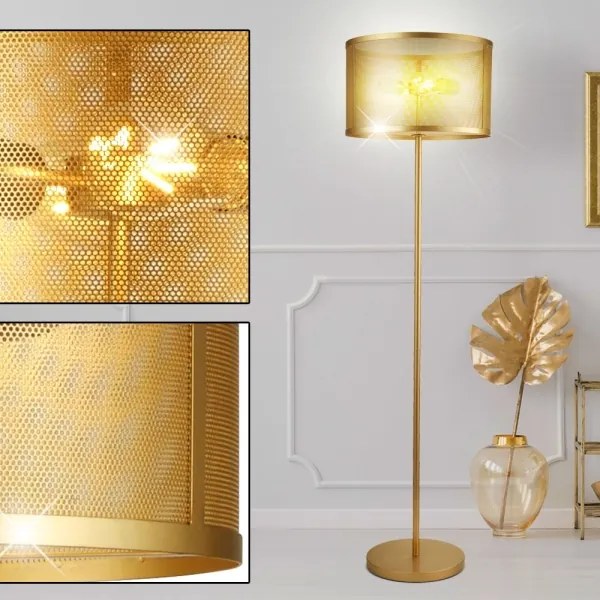 Searchlight EU2832-2GO - Állólámpa FISHNET 2xE27/60W/230V arany