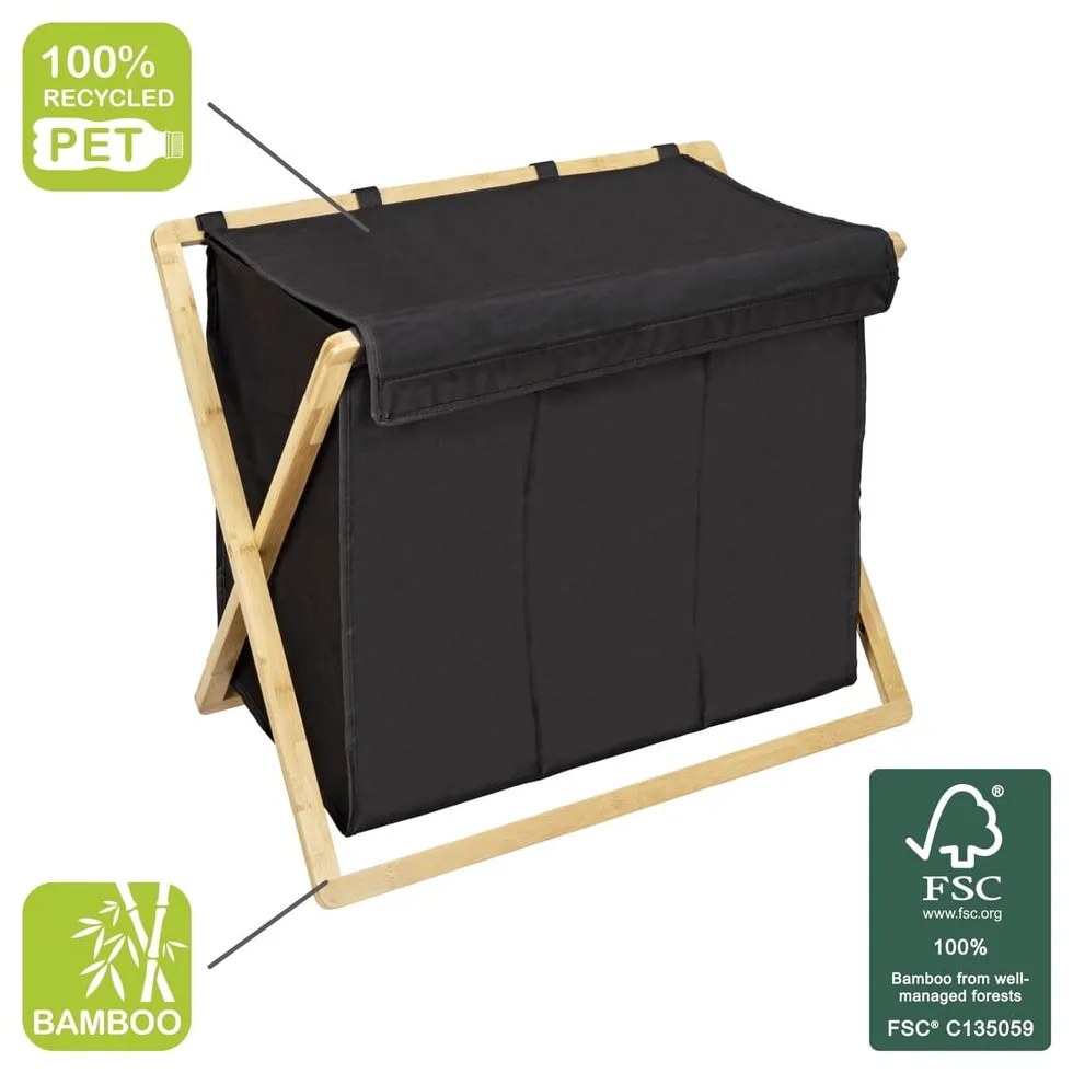 Textil szennyeskosár 93 l Ecori – Wenko