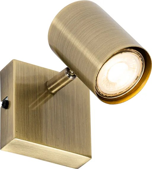 Modern spotlámpa bronz állítható négyzet alakú - Jeana
