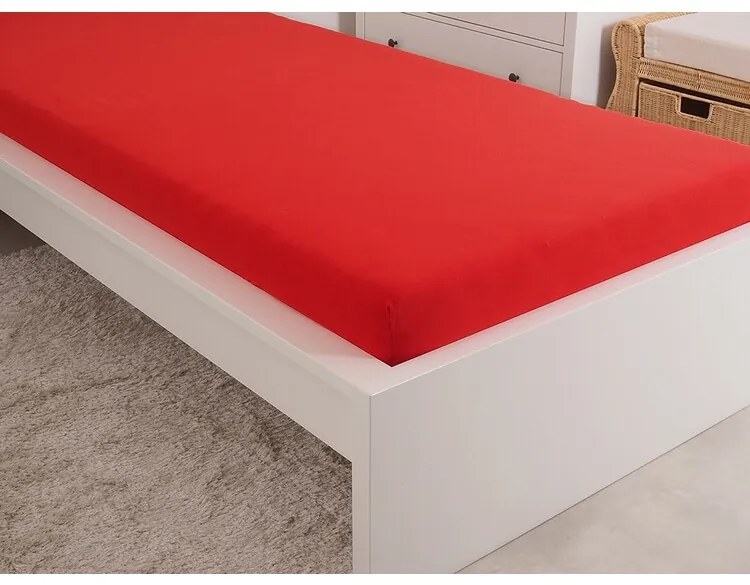 4Home Ideál jersey lepedő Ideal piros, 180 x 200 cm