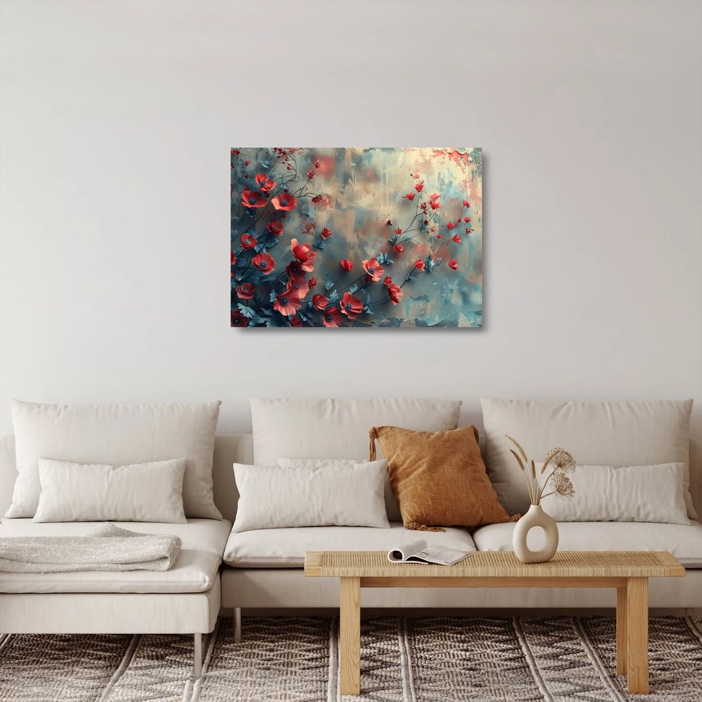 Üveg kép - Farkas mák (70x50 cm)