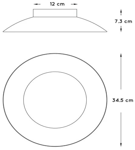 Lucide 79177/12/01 - LED mennyezeti lámpa FOSKAL LED/12W/230V 34,5 cm bronz