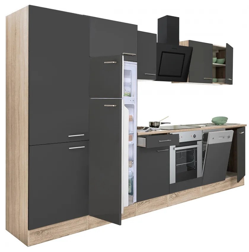 Yorki 340 konyhabútor alsó sütős, felülfagyasztós hűtős kivitelben