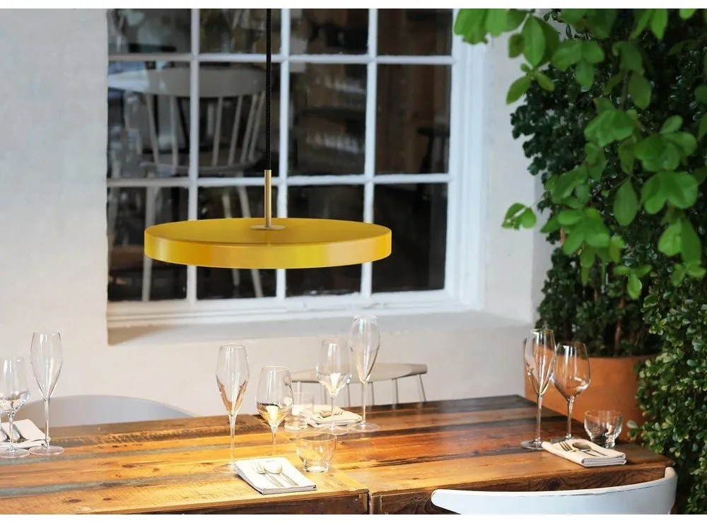 Sárga LED függőlámpa fém búrával ø 43 cm Asteria – UMAGE