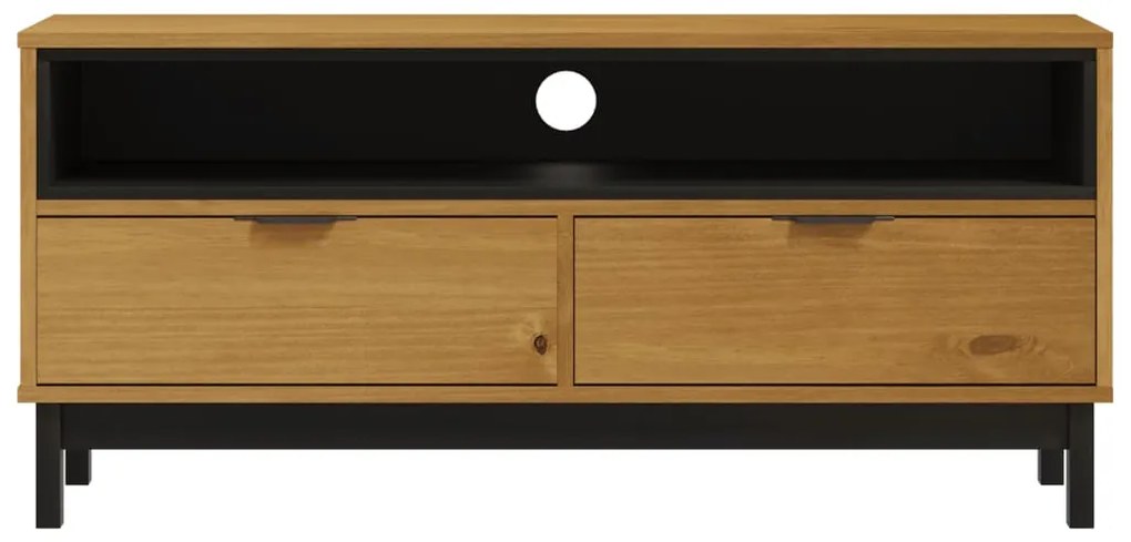 FLAM tömör fenyőfa TV-szekrény 110 x 40 x 50 cm
