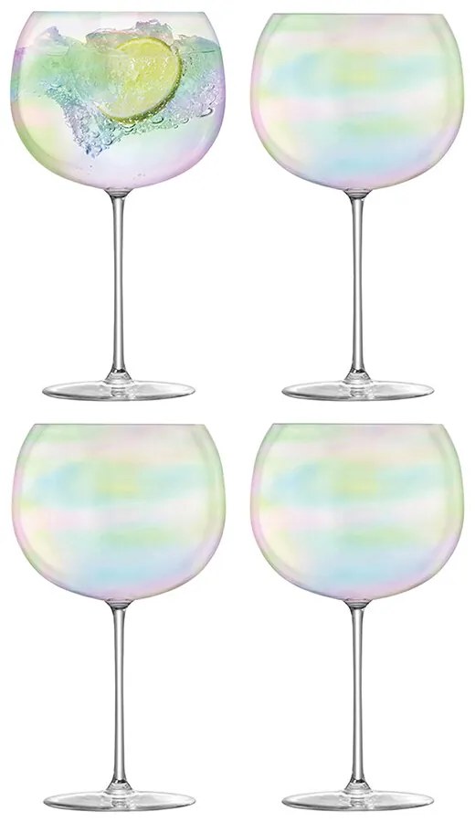 Buborékos ballonos pohár 680ml Pearl, 4 darabos készlet - LSA International