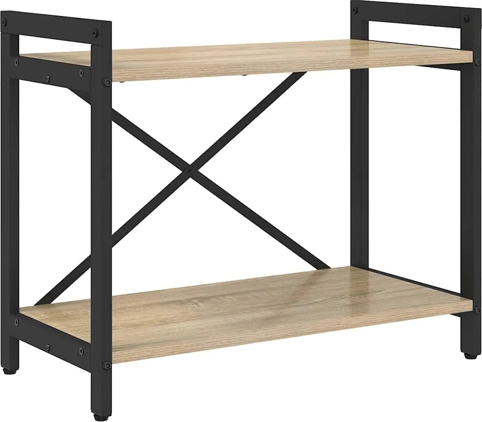 vidaXL Könyvespolc Sonoma tölgy 60 x 30 x 50 cm Faanyag