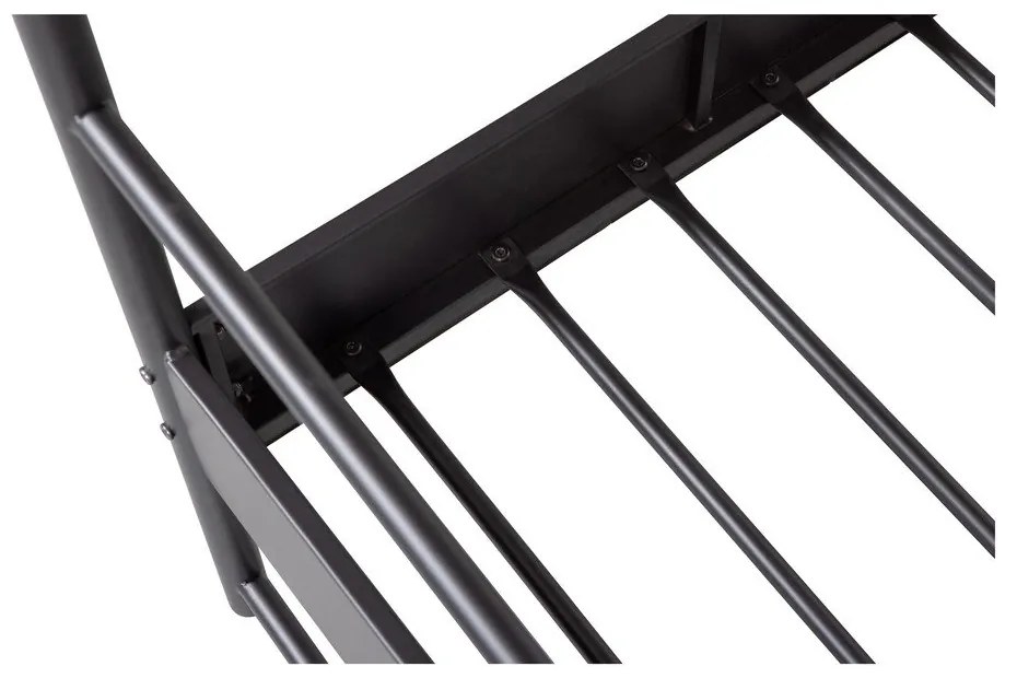 Bunk fekete kétszemélyes fém ágy, 160 x 200 cm - vtwonen