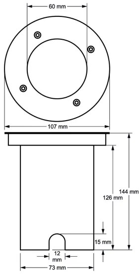 Kültéri behajtó lámpa 1xGU10/35W/230V IP67 matt króm