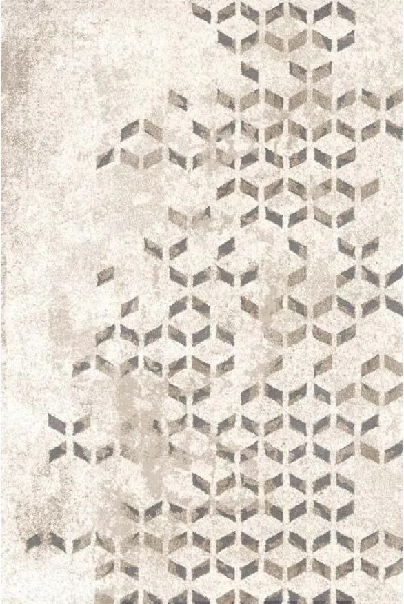 Boho szőnyeg nappaliba 160x230cm,krémszürke-bézs puha szőrrel