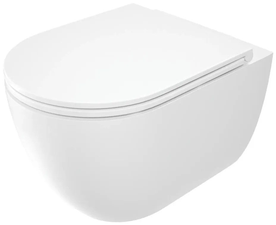 Deante Deante CGRD6ZPW - Fali WC WC-ülőkével SoftClose ROUND kerámia/fehér DN0063