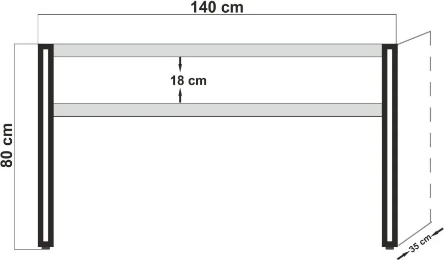 Cosmo komód, 140 cm