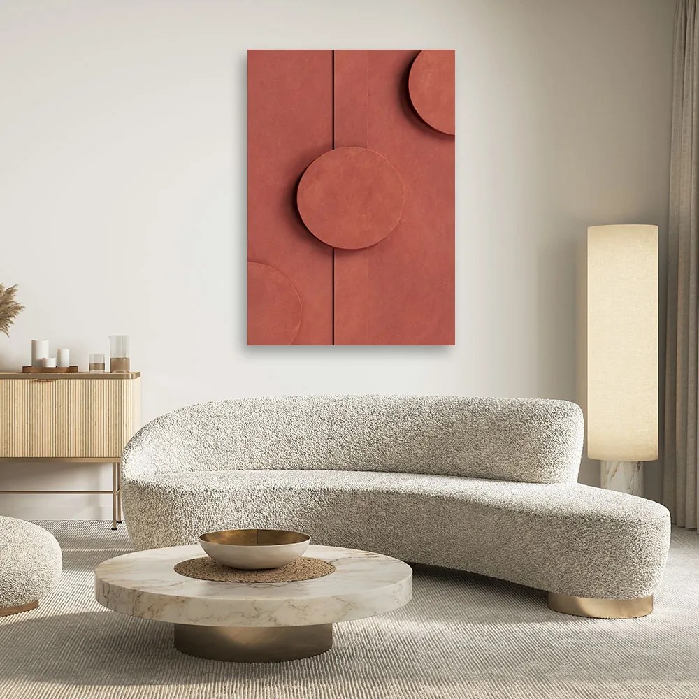 Gario Vászonkép Geometriai dombormű piros Méret: 60 x 90 cm