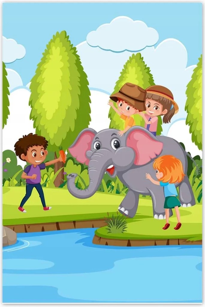 Poszterek 60x90 Állatkert Állatok Szafari Elefánt