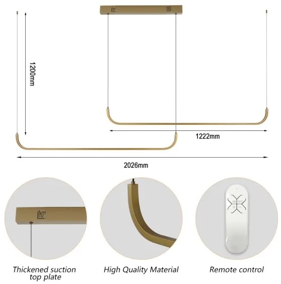 Immax NEO 07228L - LED Dimmelhető csillár zsinóron PATTINI LED/53W/230V Tuya + távirányító