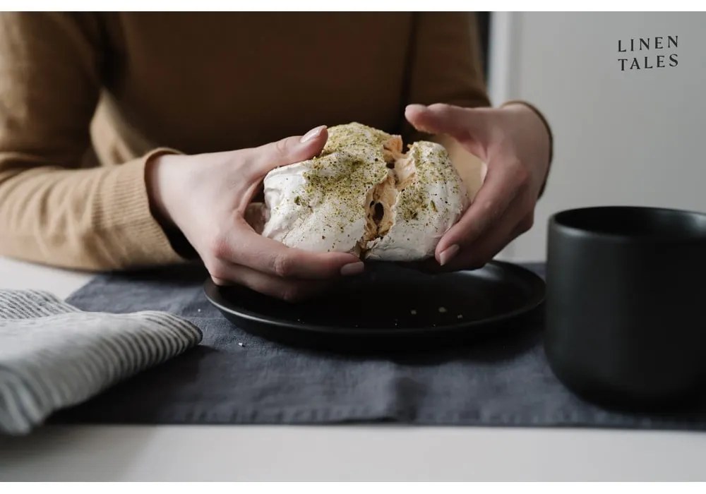 Sötétszürke len tányéralátét, 35 x 45 cm - Linen Tales