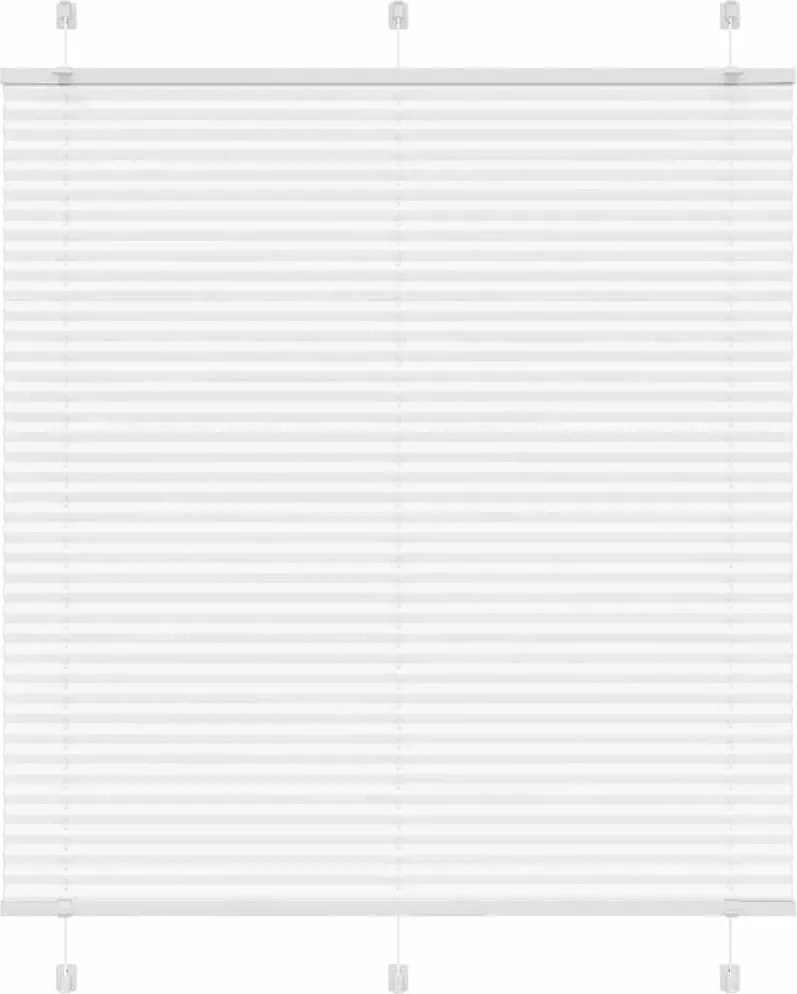 vidaXL pliszírozott redőny Fehér 115x100cm szövetszélesség 114,4cm