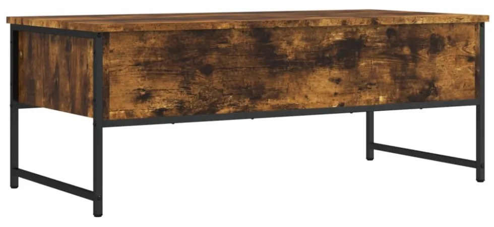 füstös tölgy színű szerelt fa dohányzóasztal 101 x 49 x 39,5 cm