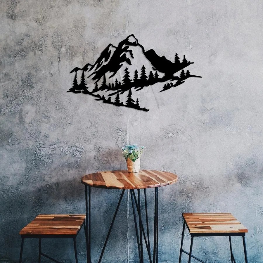 Fém fali dekoráció, Mountain 2