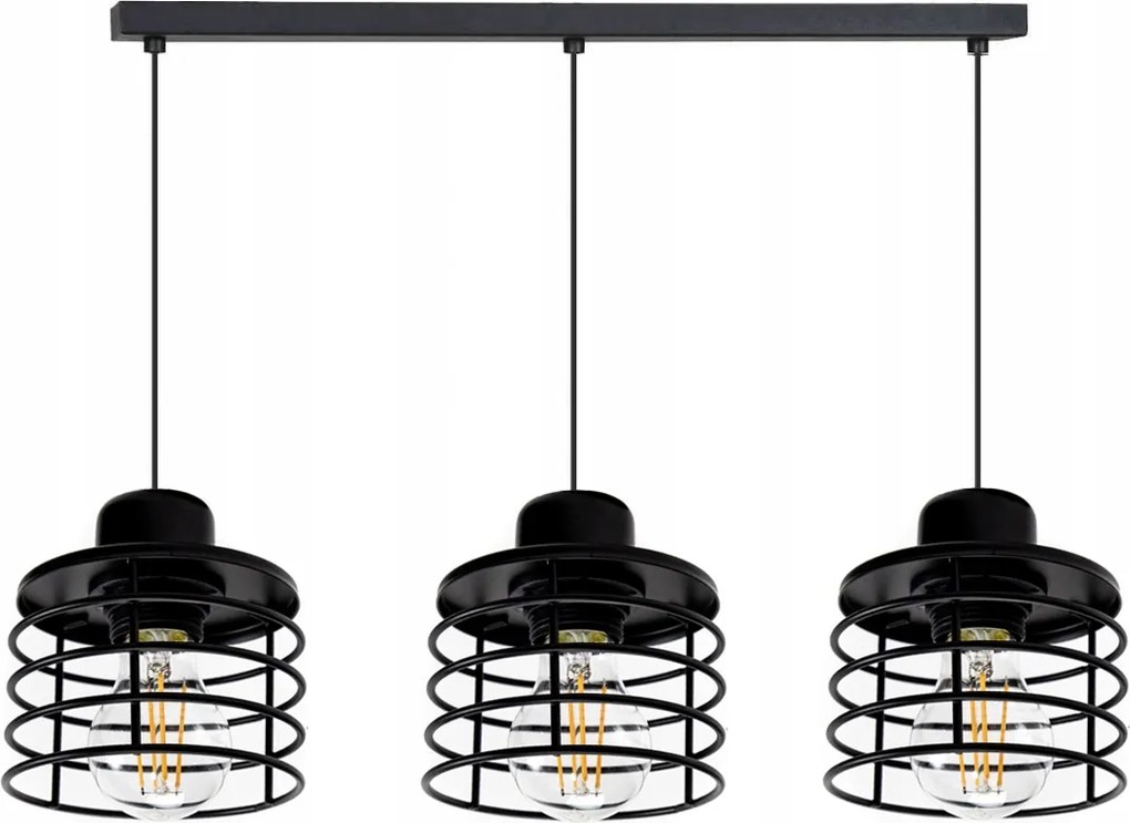 Függő Lámpa Állítható Fekete Drót Lámpabúra