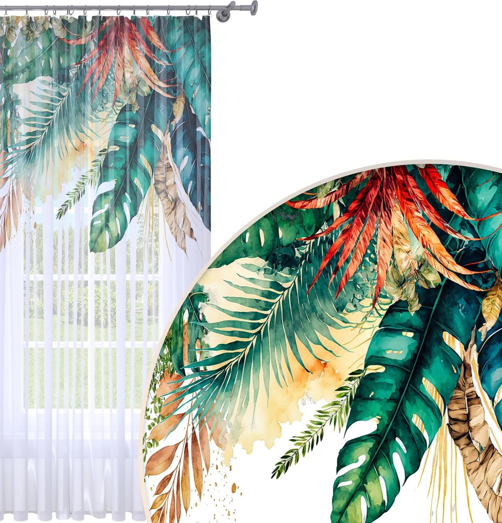 Függöny Kész 140x250 Fátyol Festett Béka Mintás 200