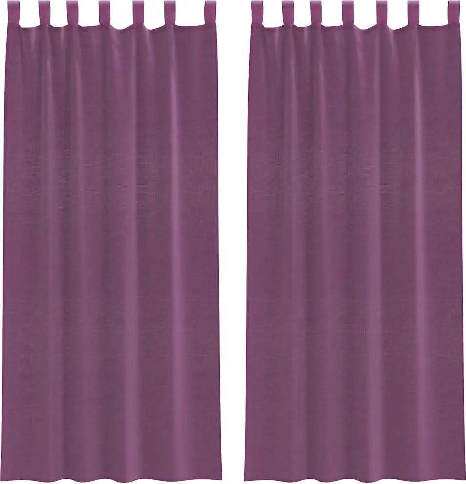 vidaXL 2 db lila fátyolfüggönyök hurokkal 140x245 cm