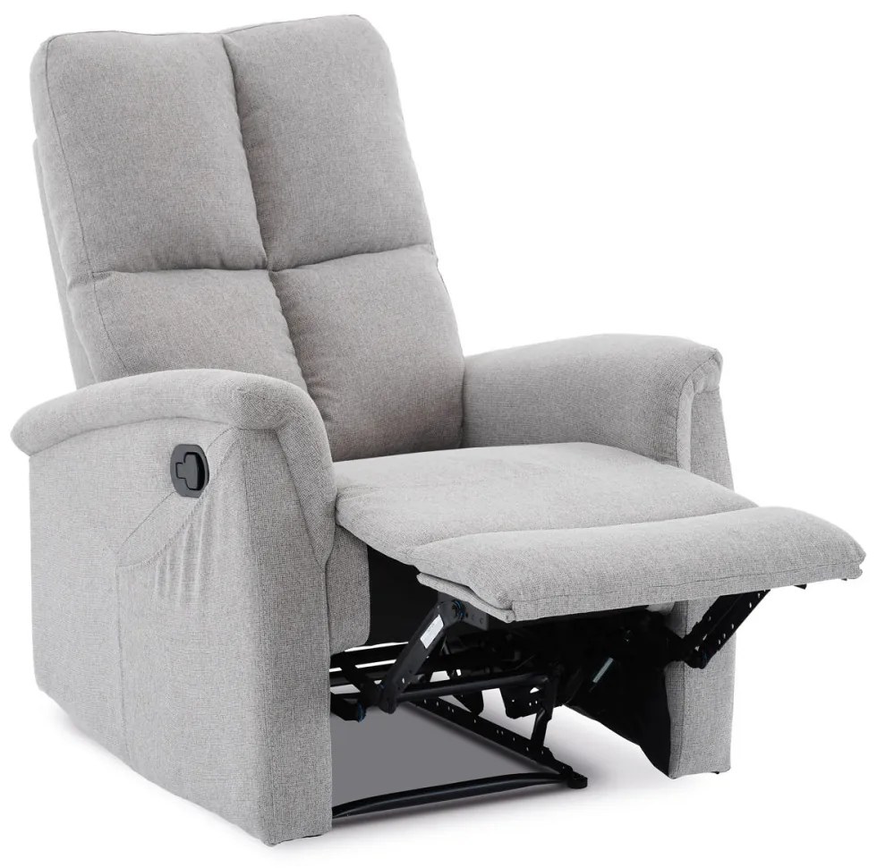 Fotoliu De Relaxare Și TV Culoare Gri A, Reglabil Manual, TB-916