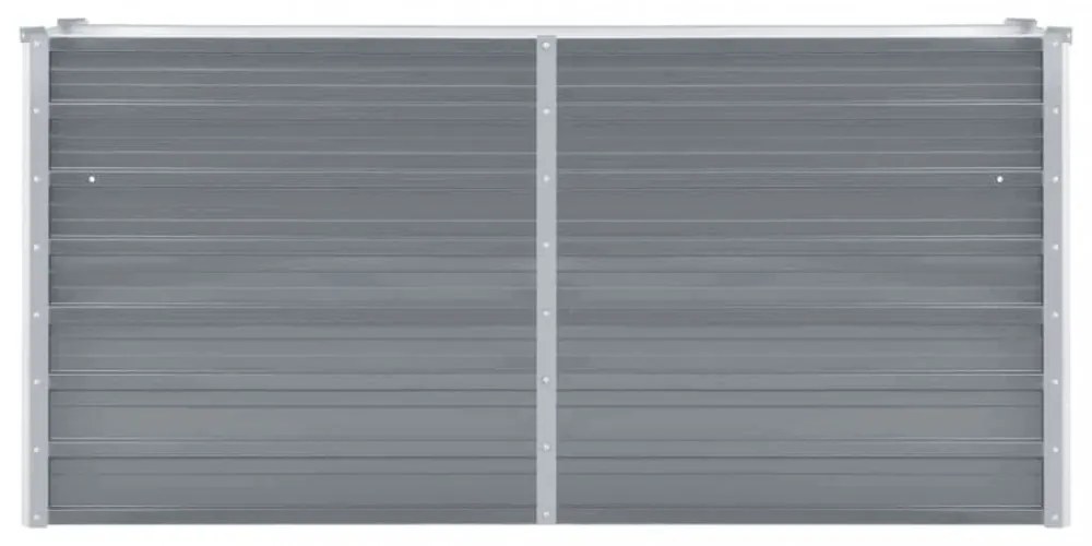 szürke horganyzott acél kerti magaságyás 160 x 40 x 77 cm