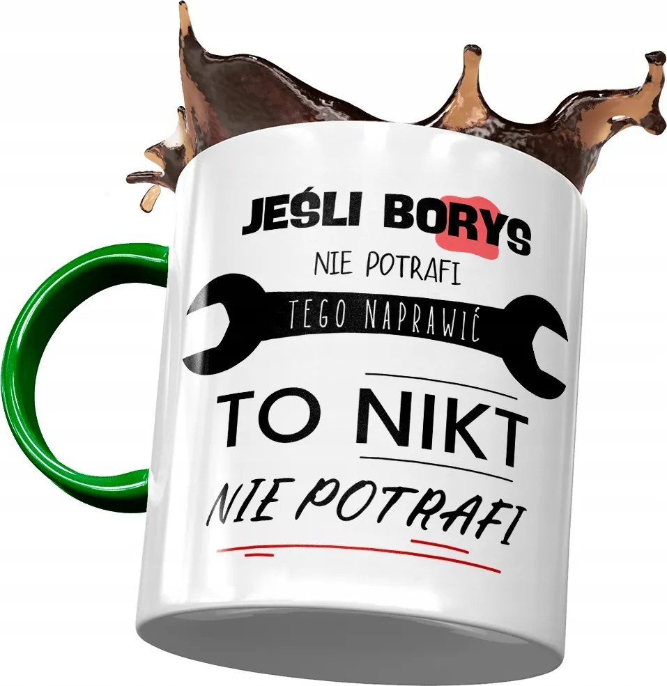 Zöld Bögre Borisz Férj Kolléga Ajándék Nyomtatott Fotóval