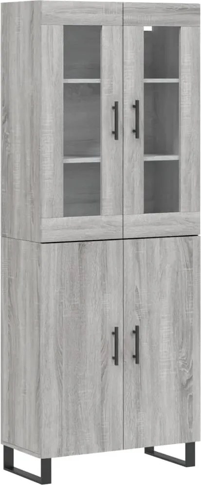 vidaXL szürke sonoma szerelt fa magasszekrény 69,5 x 34 x 180 cm