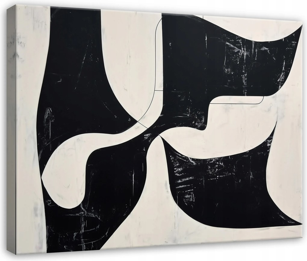 Vászonkép Absztrakt Fekete Bézs Szürke Nappali Hálószoba 40x30