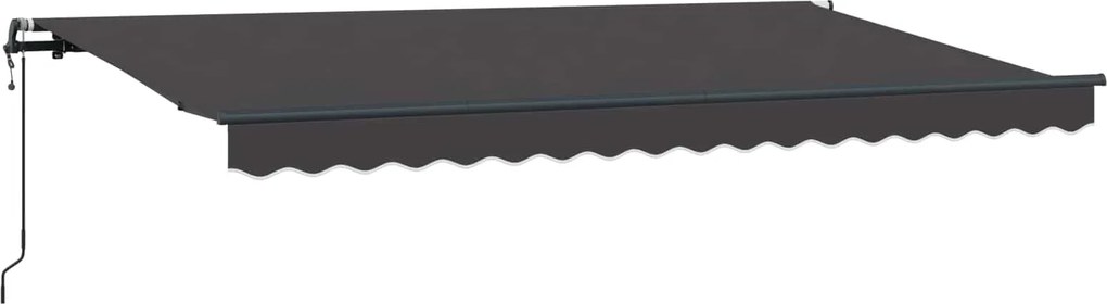 vidaXL Behúzható napellenző Antracit 350 x 200 cm szövet