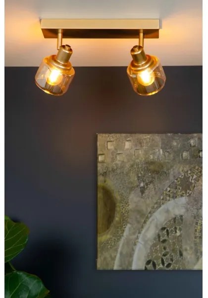 Lucide 77979/02/02 - Spotlámpa BJORN 2xE14/40W/230V arany