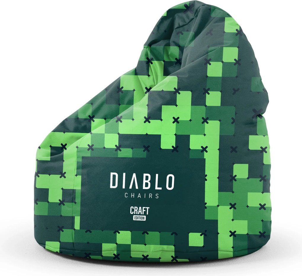 Gyerek puff zöld: Diablo Chairs Craft Edition