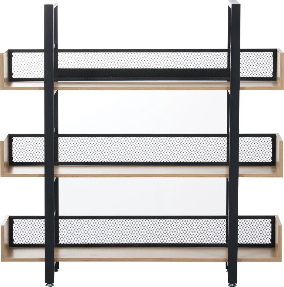 3 polcos polcállvány, tölgy/fekete, KILIS NEW TYP 1