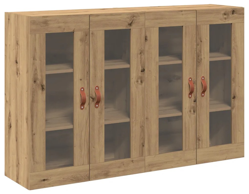 Fali Szekrények 2 db Művészi Tölgy 69,5x34x90 cm Mérnöki Fa