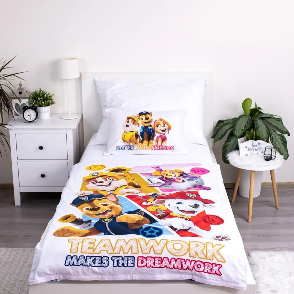 Pamut gyerek ágyneműhuzat babaágyhoz 100x135 cm Paw Patrol – Jerry Fabrics