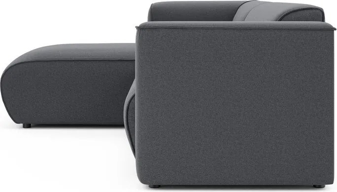 Sötétszürke sarokkanapé (bal oldali-heverő résszel) Merid – Ropez