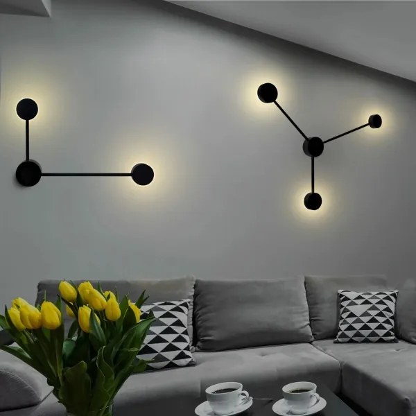 LED fali lámpa JOY 2xGX53/6W/230V fekete