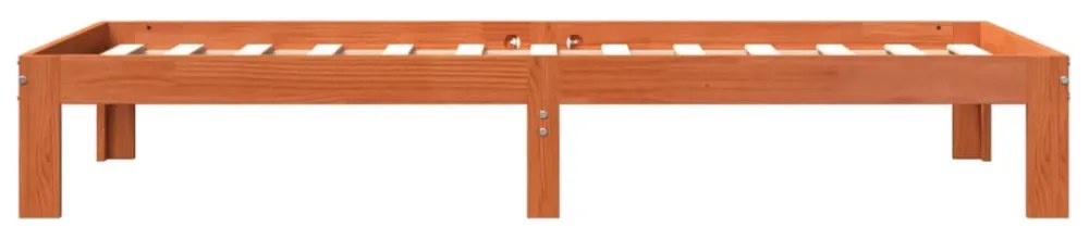 viaszbarna tömör fenyőfa ágy matrac nélkül 90 x 200 cm