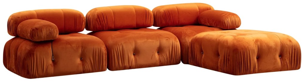 Sarokkanapé Bubble ( L1-O1-1R -Puf) - Narancssárga