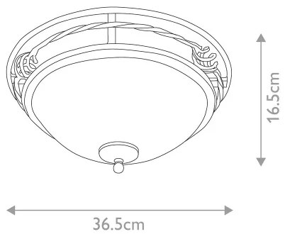 Elstead PB-F-A-BLACK - Mennyezeti lámpa PEMBROKE 2xE27/60W/230V